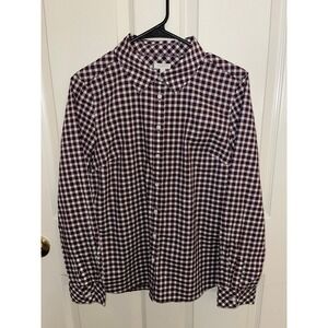 TALBOTS Long Sleeve Women's Small Plaid‎ Button Down